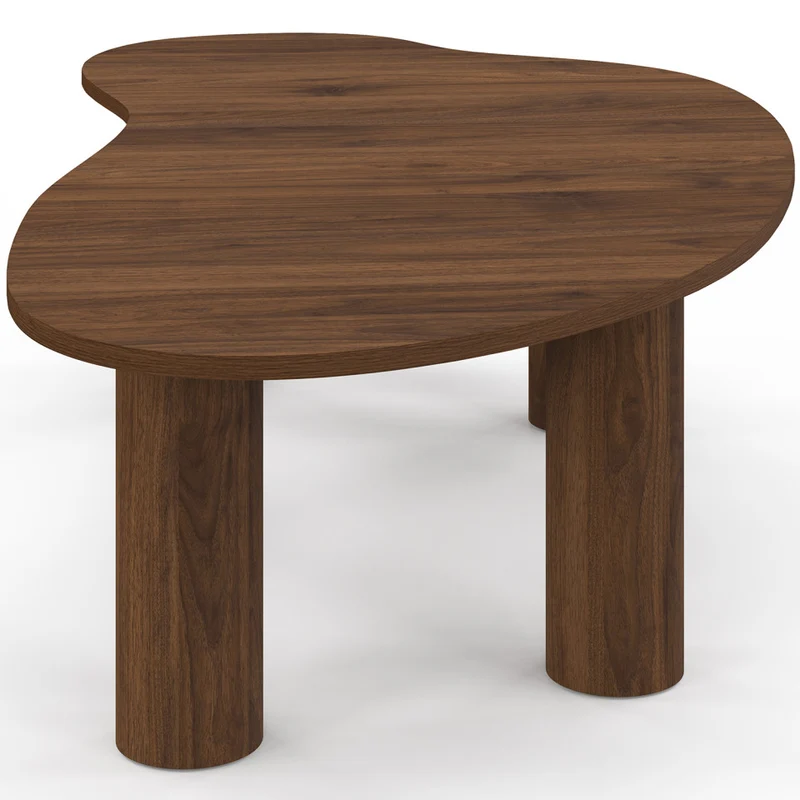 Table basse Naomi organique effet noyer