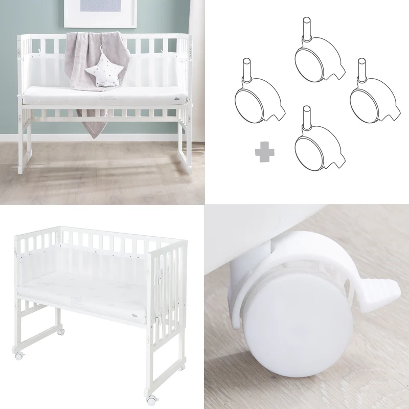 Stuben- & Beistellbett safe asleep® 3 in 1 - 45 x 90 cm inkl. Zubehör & Mesh-Barriere
