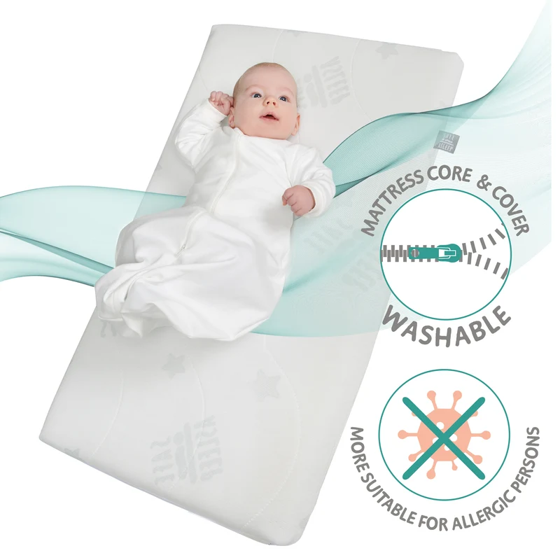 Stuben- & Beistellbett safe asleep® 3 in 1 - 45 x 90 cm inkl. Zubehör & Mesh-Barriere
