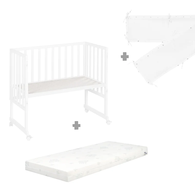 Stuben- & Beistellbett safe asleep® 3 in 1 - 45 x 90 cm inkl. Zubehör & Mesh-Barriere