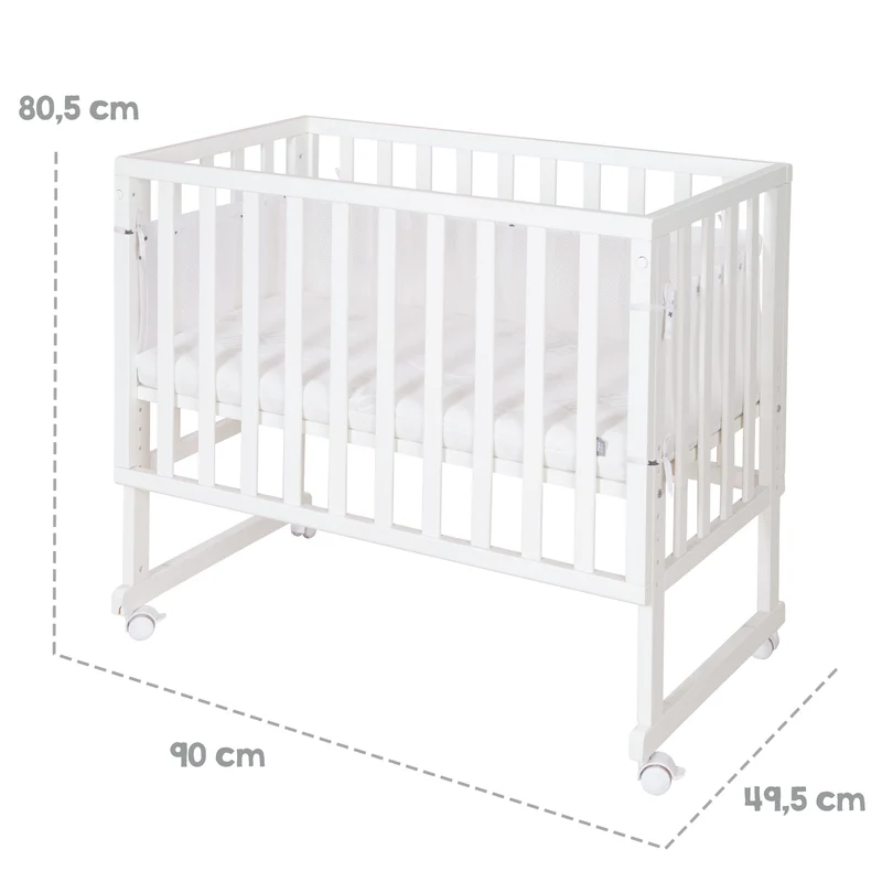 Stuben- & Beistellbett safe asleep® 3 in 1 - 45 x 90 cm inkl. Zubehör & Mesh-Barriere