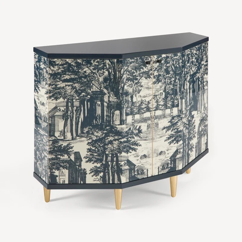 Small cabinet polyhedric Giardino Settecentesco