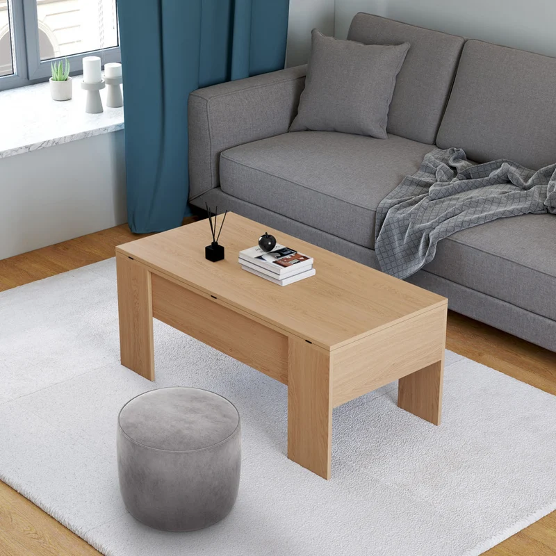 Table basse Albane avec plateau relevable et dépliant