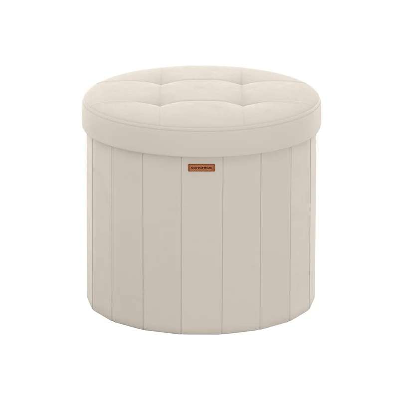 Mazie banco redondo plegable con tapa extraíble y asiento versátil