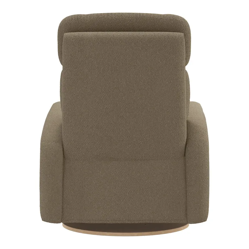 Grand Fauteuil Berçant Inclinable Pivotant Hailey avec Mécanisme Électrique - Tissu Anti-tache Tessa Mocha