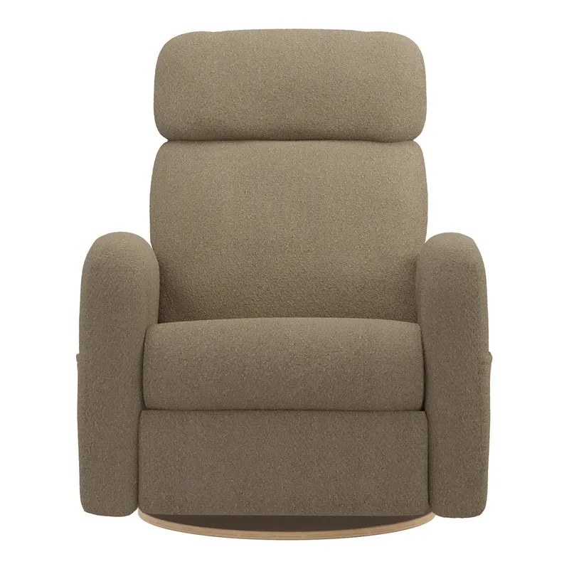 Grand Fauteuil Berçant Inclinable Pivotant Hailey avec Mécanisme Électrique - Tissu Anti-tache Tessa Mocha