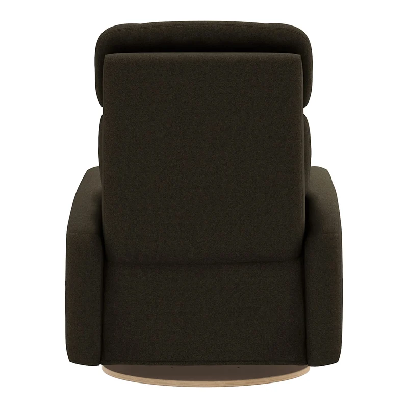 Grand Fauteuil Berçant Inclinable Pivotant Hailey avec Mécanisme Électrique - Tissu Anti-tache Mojo Espresso