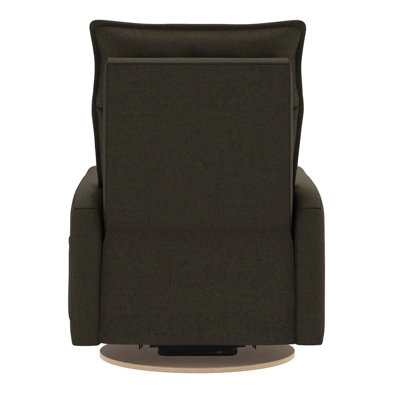 Grand Fauteuil Berçant et Pivotant Arya avec Mécanisme Électrique - Tissu Anti-tache Mojo Espresso
