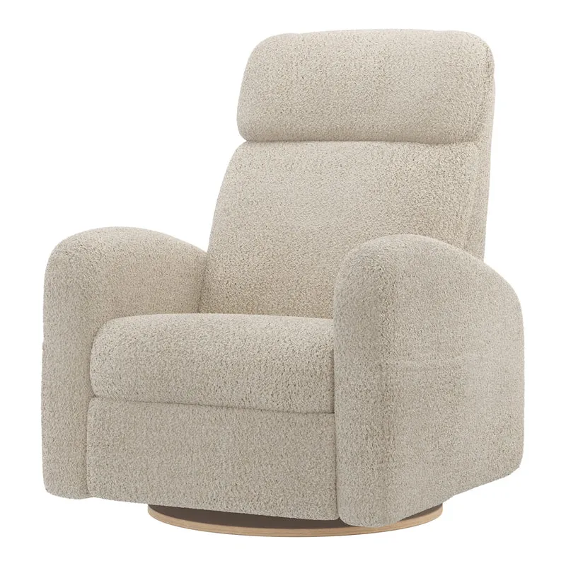 Grand Fauteuil Berçant Inclinable Pivotant Hailey avec Mécanisme Électrique - Puppy Sand