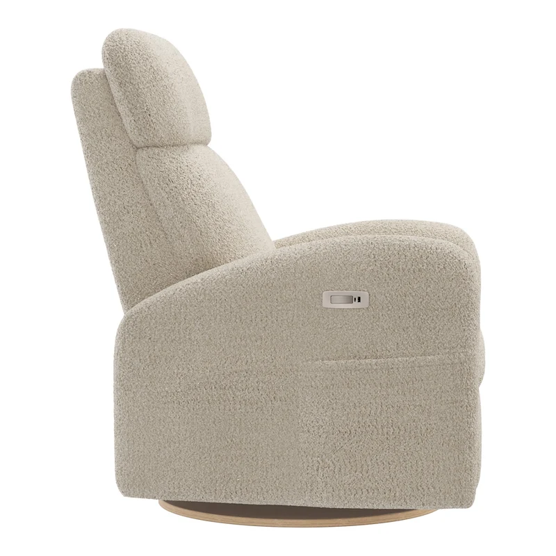 Grand Fauteuil Berçant Inclinable Pivotant Hailey avec Mécanisme Électrique - Puppy Sand