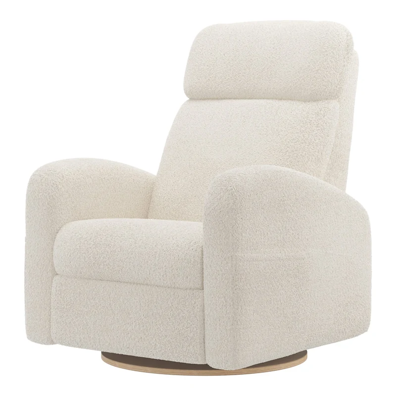 Grand Fauteuil Berçant Inclinable Pivotant Hailey avec Mécanisme Électrique - Puppy Pearl