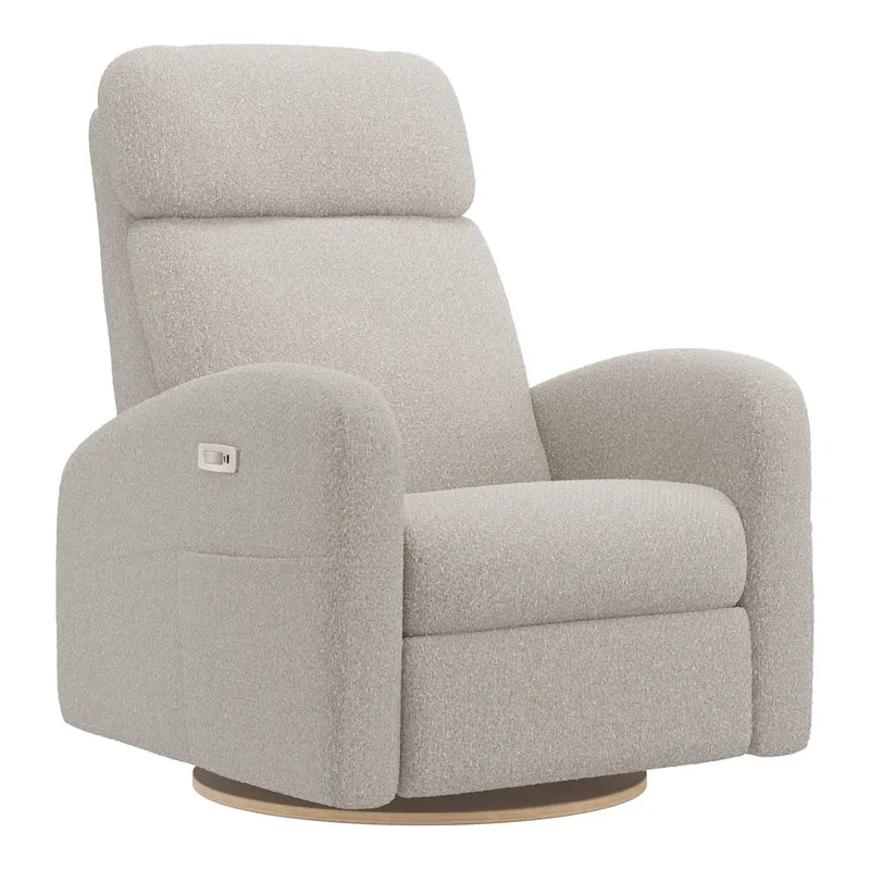 Grand Fauteuil Berçant Inclinable Pivotant Hailey avec Mécanisme Électrique - Beyond Sheep Vanilla