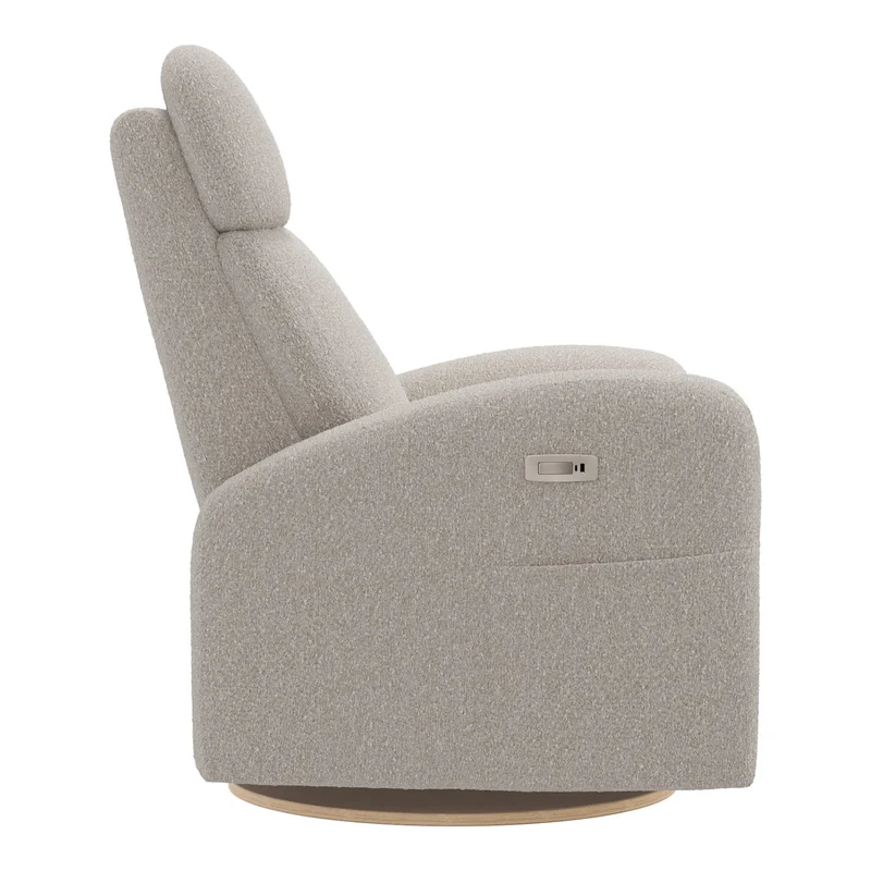 Grand Fauteuil Berçant Inclinable Pivotant Hailey avec Mécanisme Électrique - Beyond Sheep Vanilla