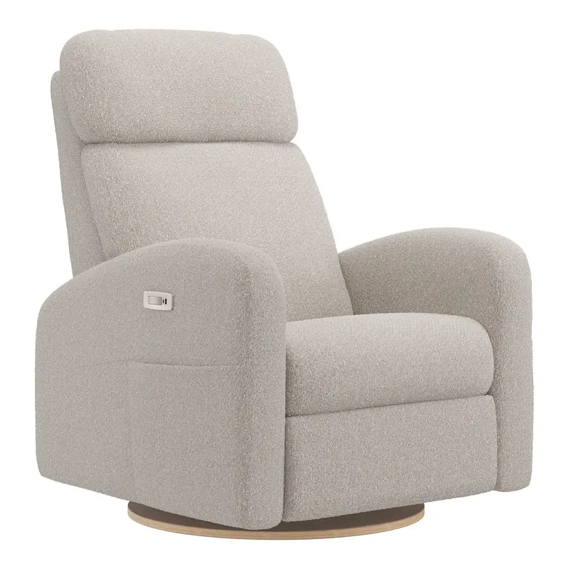 Grand Fauteuil Berçant Inclinable Pivotant Hailey avec Mécanisme Électrique - Beyond Sheep Vanilla