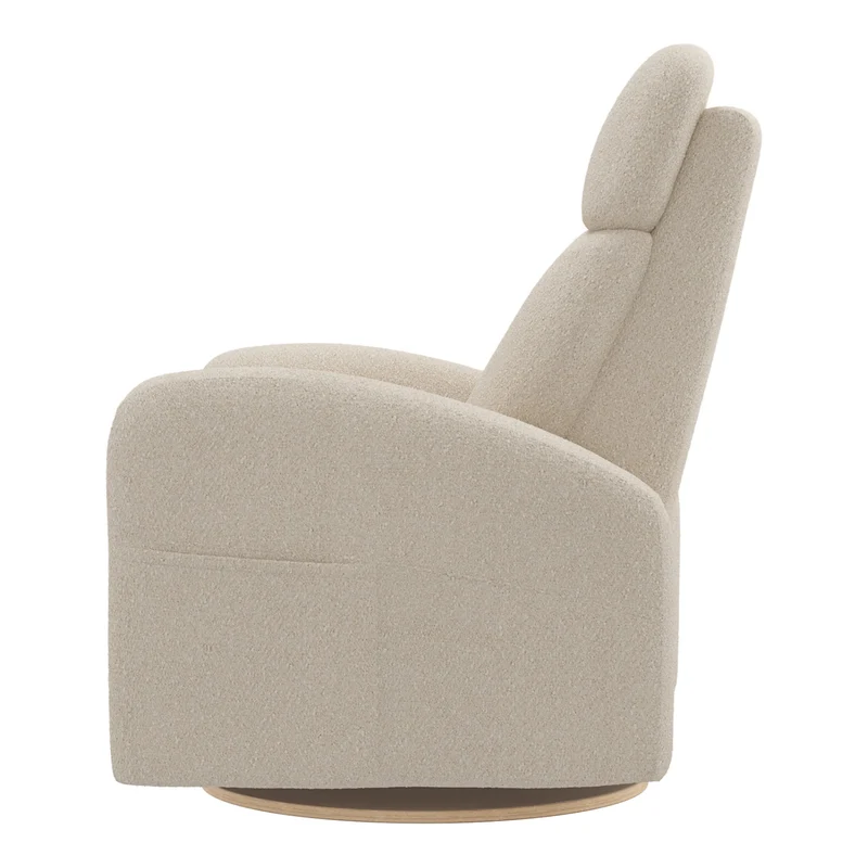 Grand Fauteuil Berçant Inclinable Pivotant Hailey avec Mécanisme Électrique - Beyond Sheep Cream