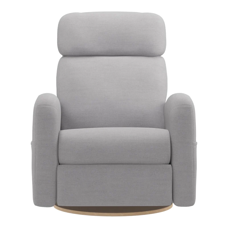 Grand Fauteuil Berçant Inclinable Pivotant Hailey avec Mécanisme Électrique - Como Dove Grey