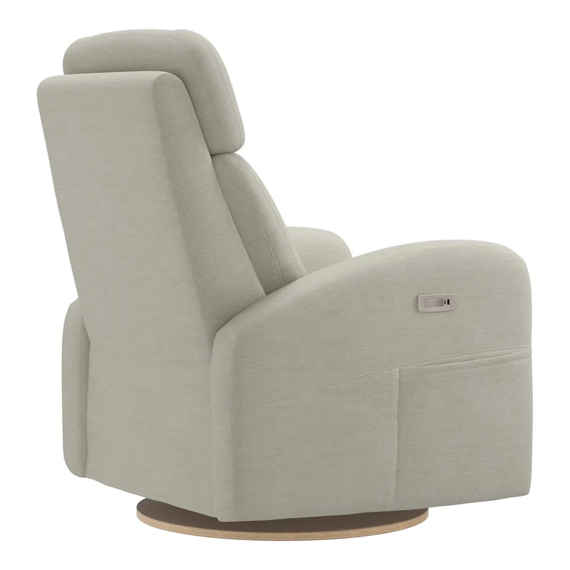 Grand Fauteuil Berçant Inclinable Pivotant Hailey avec Mécanisme Électrique - Como Sand