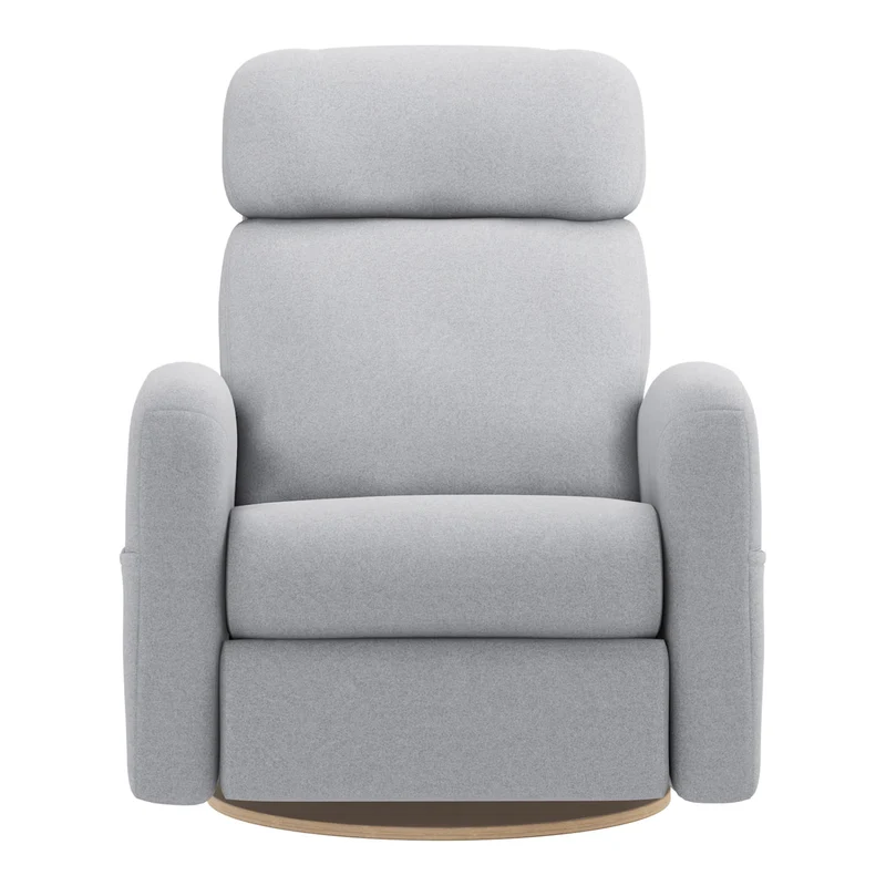Grand Fauteuil Berçant Inclinable Pivotant Hailey avec Mécanisme Électrique - Arlo Heather Silver