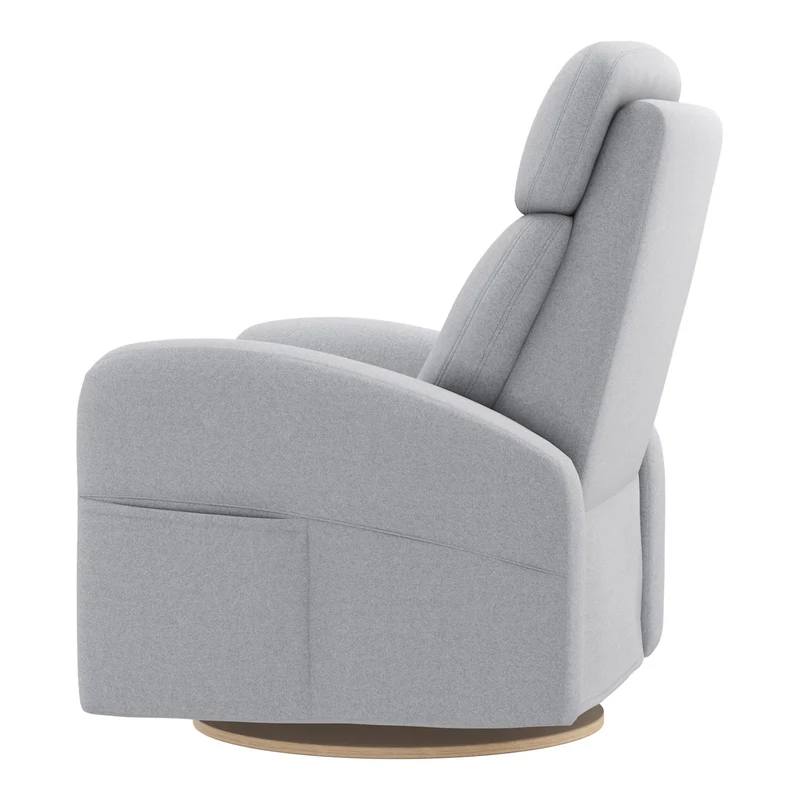 Grand Fauteuil Berçant Inclinable Pivotant Hailey avec Mécanisme Électrique - Arlo Heather Silver