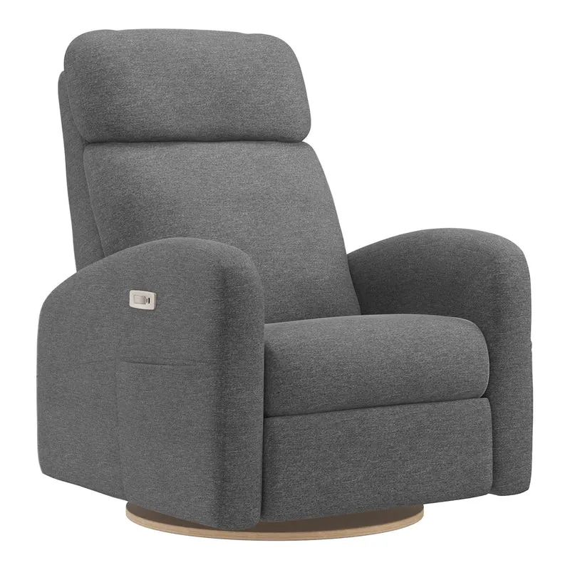 Grand Fauteuil Berçant Inclinable Pivotant Hailey avec Mécanisme Électrique - Nexus Charcoal