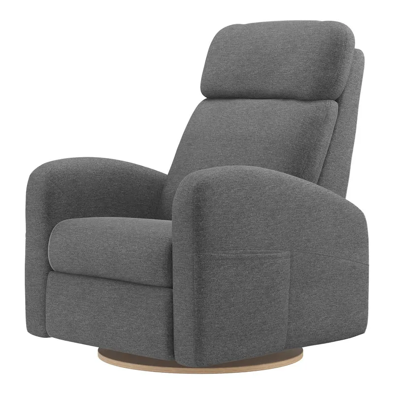 Grand Fauteuil Berçant Inclinable Pivotant Hailey avec Mécanisme Électrique - Nexus Charcoal