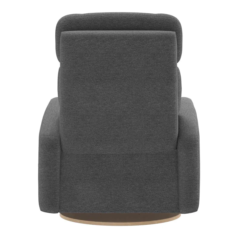 Grand Fauteuil Berçant Inclinable Pivotant Hailey avec Mécanisme Électrique - Nexus Charcoal