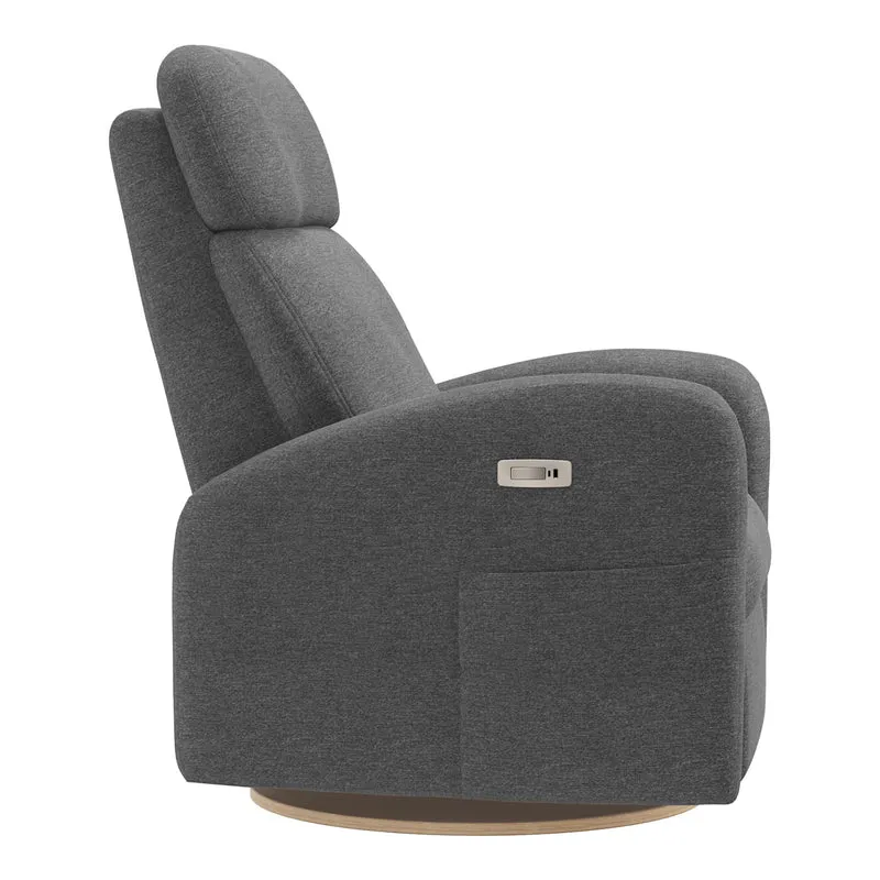 Grand Fauteuil Berçant Inclinable Pivotant Hailey avec Mécanisme Électrique - Nexus Charcoal
