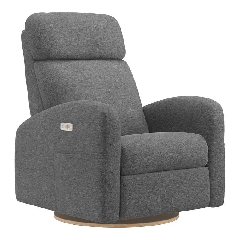 Grand Fauteuil Berçant Inclinable Pivotant Hailey avec Mécanisme Électrique - Nexus Charcoal