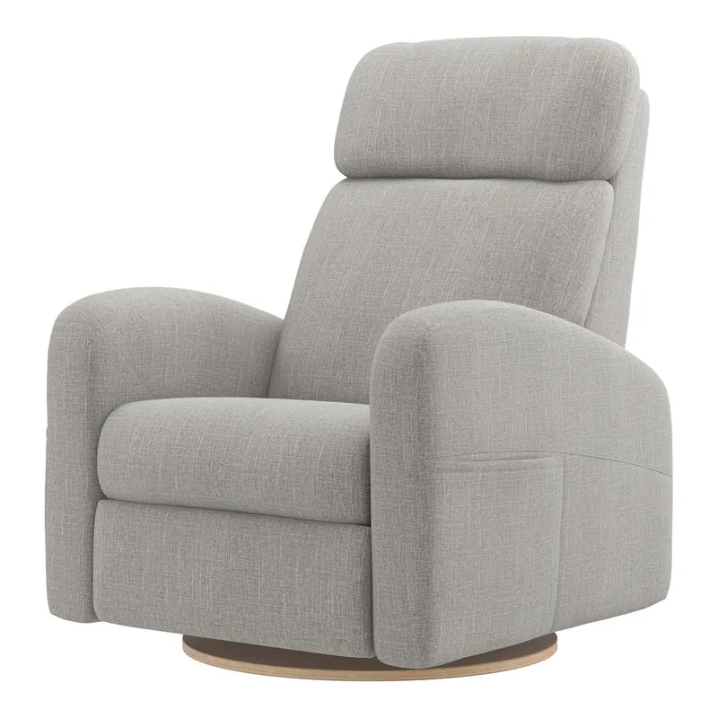 Grand Fauteuil Berçant Inclinable Pivotant Hailey avec Mécanisme Électrique - Nubia Silver