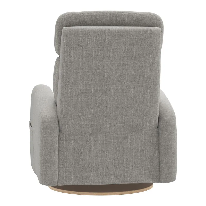 Grand Fauteuil Berçant Inclinable Pivotant Hailey avec Mécanisme Électrique - Nubia Silver