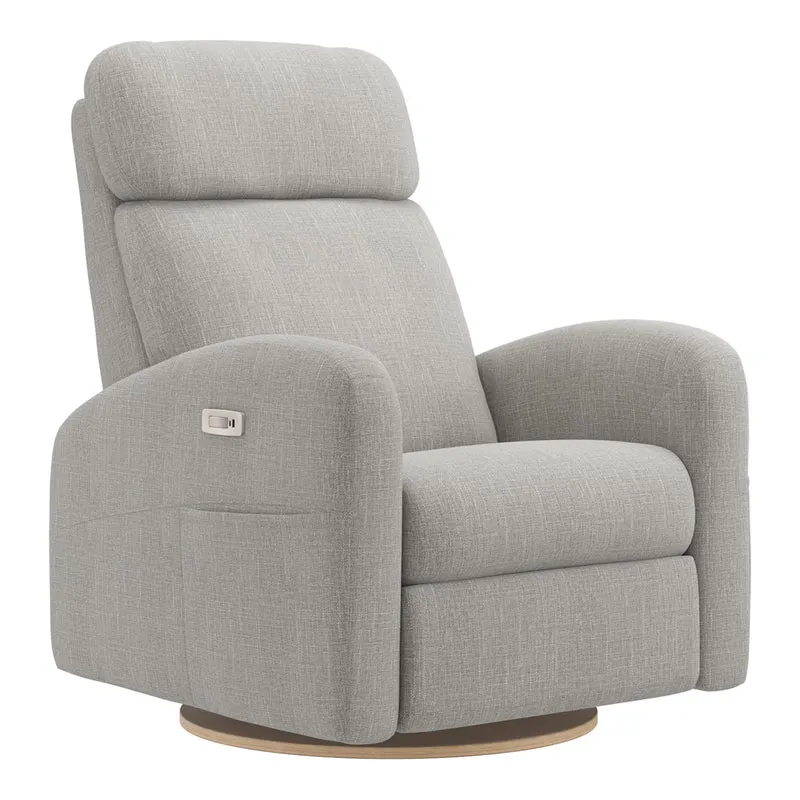 Grand Fauteuil Berçant Inclinable Pivotant Hailey avec Mécanisme Électrique - Nubia Silver