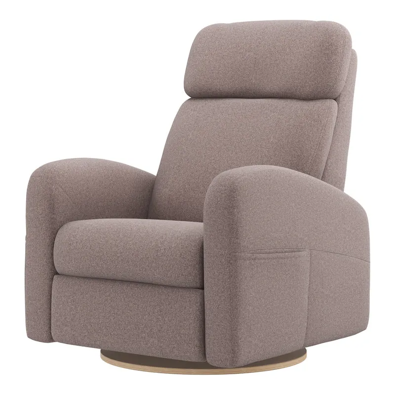 Grand Fauteuil Berçant Inclinable Pivotant Hailey avec Mécanisme Électrique - Arlo Beige