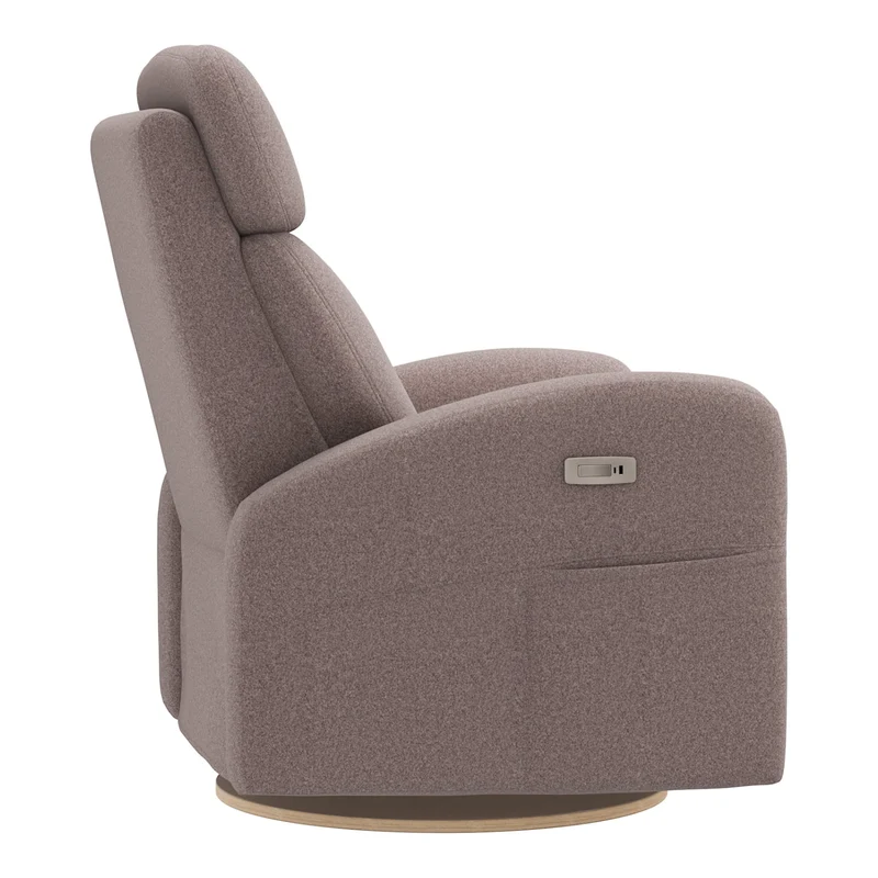 Grand Fauteuil Berçant Inclinable Pivotant Hailey avec Mécanisme Électrique - Arlo Beige