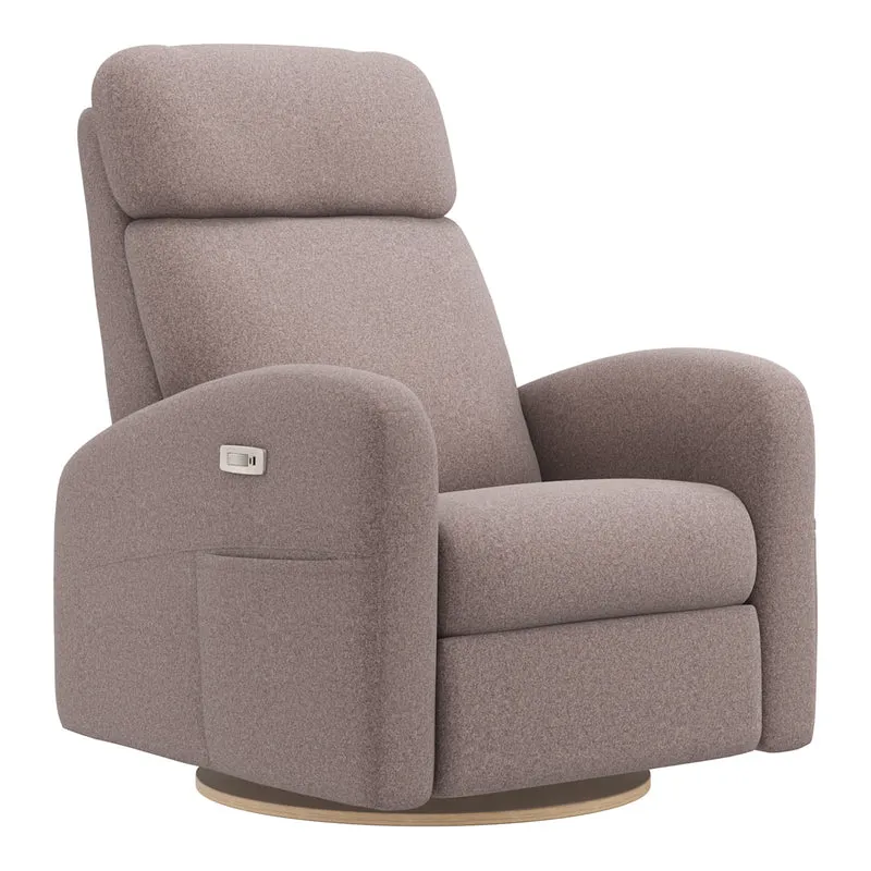 Grand Fauteuil Berçant Inclinable Pivotant Hailey avec Mécanisme Électrique - Arlo Beige