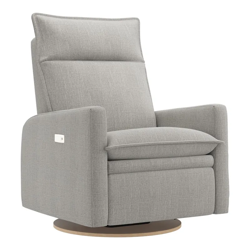 Grand Fauteuil Berçant et Pivotant Arya avec Mécanisme Électrique - Nubia Silver