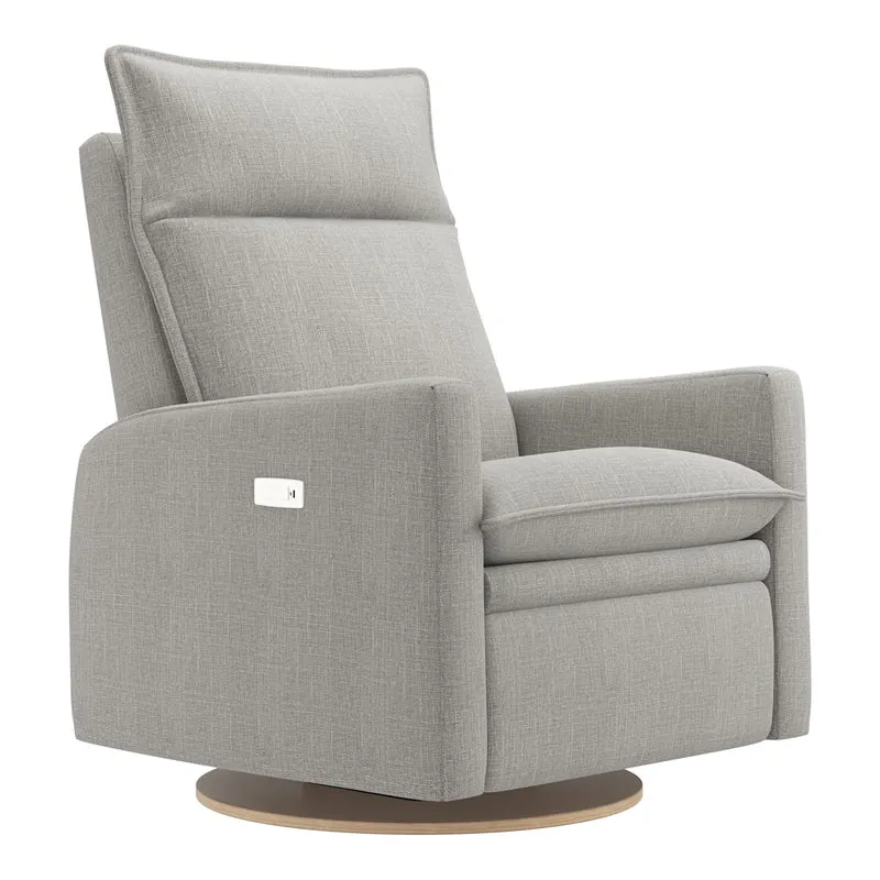 Grand Fauteuil Berçant et Pivotant Arya avec Mécanisme Électrique - Nubia Silver