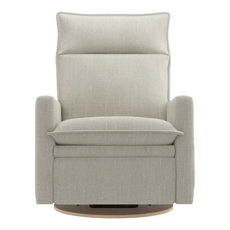 Grand Fauteuil Berçant et Pivotant Arya avec Mécanisme Électrique - Nubia Ivoire