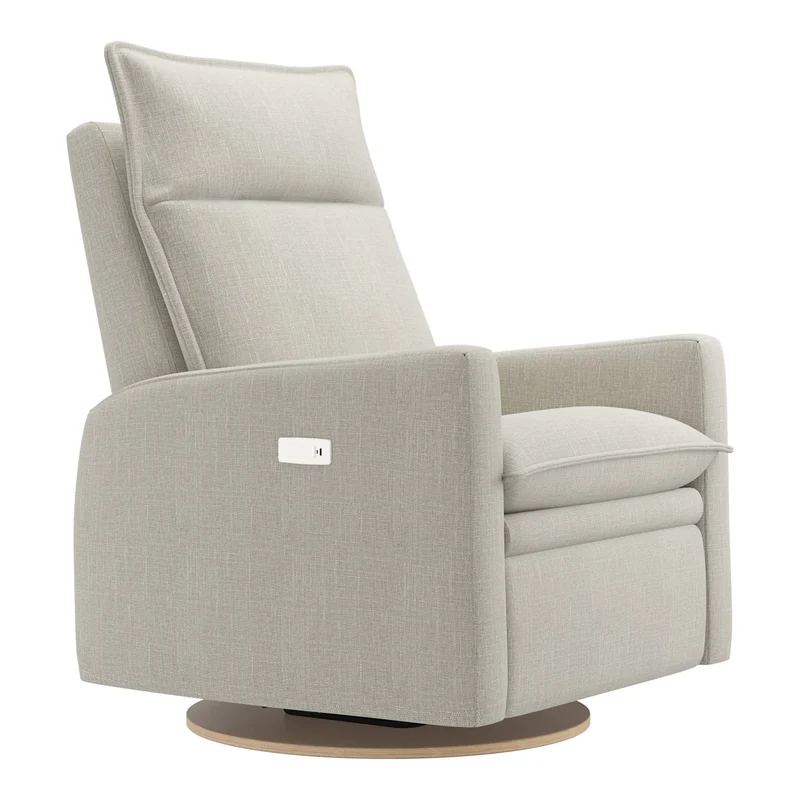 Grand Fauteuil Berçant et Pivotant Arya avec Mécanisme Électrique - Nubia Ivoire
