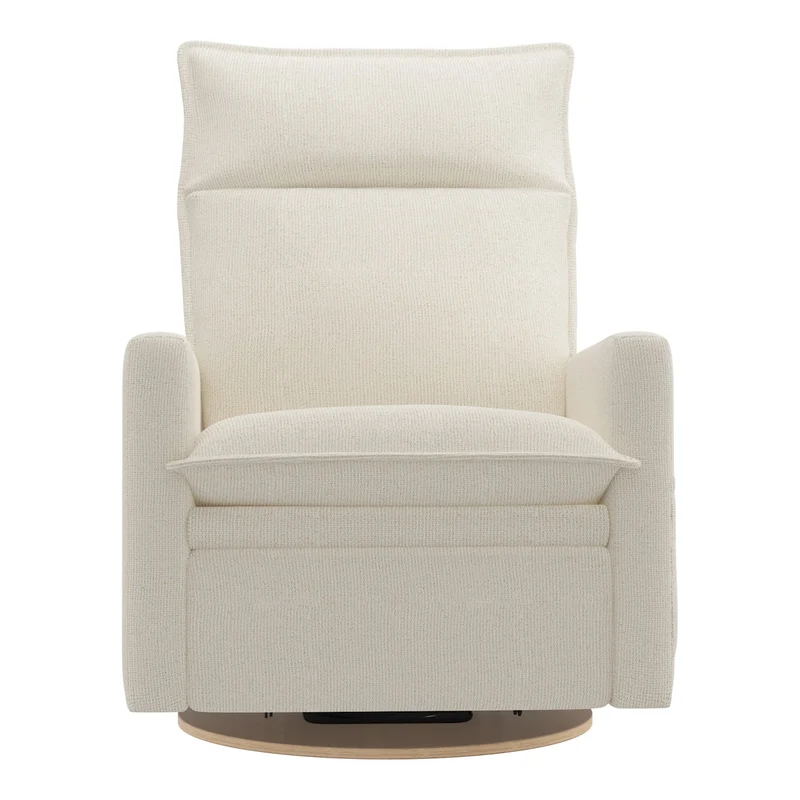 Grand Fauteuil Berçant et Pivotant Arya avec Mécanisme Électrique - Henequen (Tissu anti-tache)