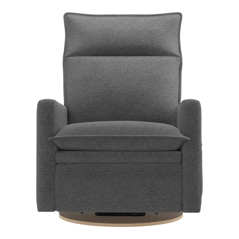Grand Fauteuil Berçant et Pivotant Arya avec Mécanisme Électrique - Nexus Charcoal