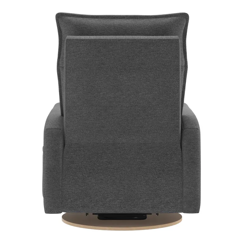 Grand Fauteuil Berçant et Pivotant Arya avec Mécanisme Électrique - Nexus Charcoal