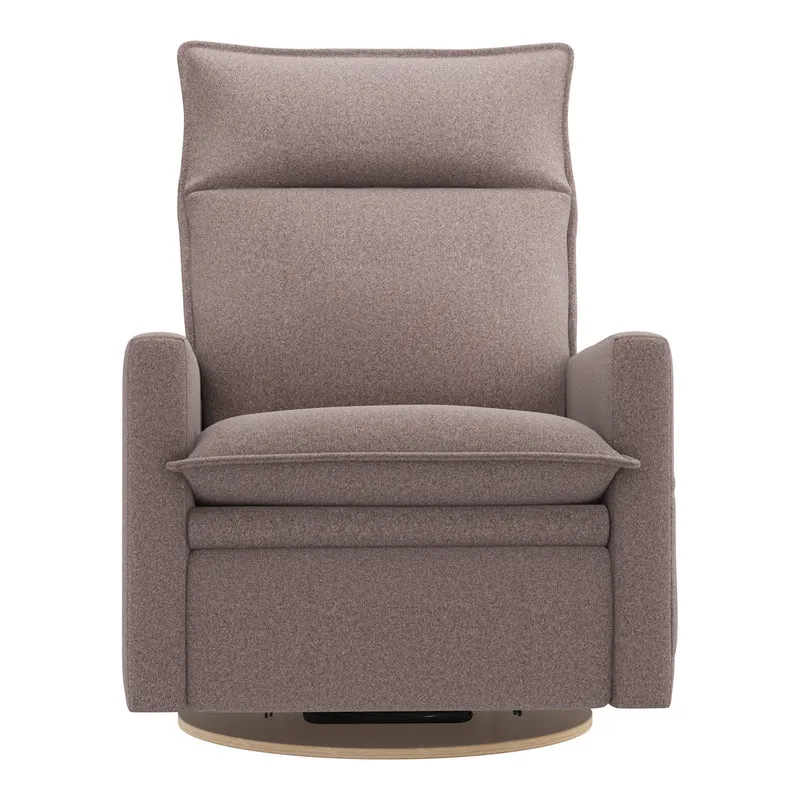 Grand Fauteuil Berçant et Pivotant Arya avec Mécanisme Électrique - Arlo Beige