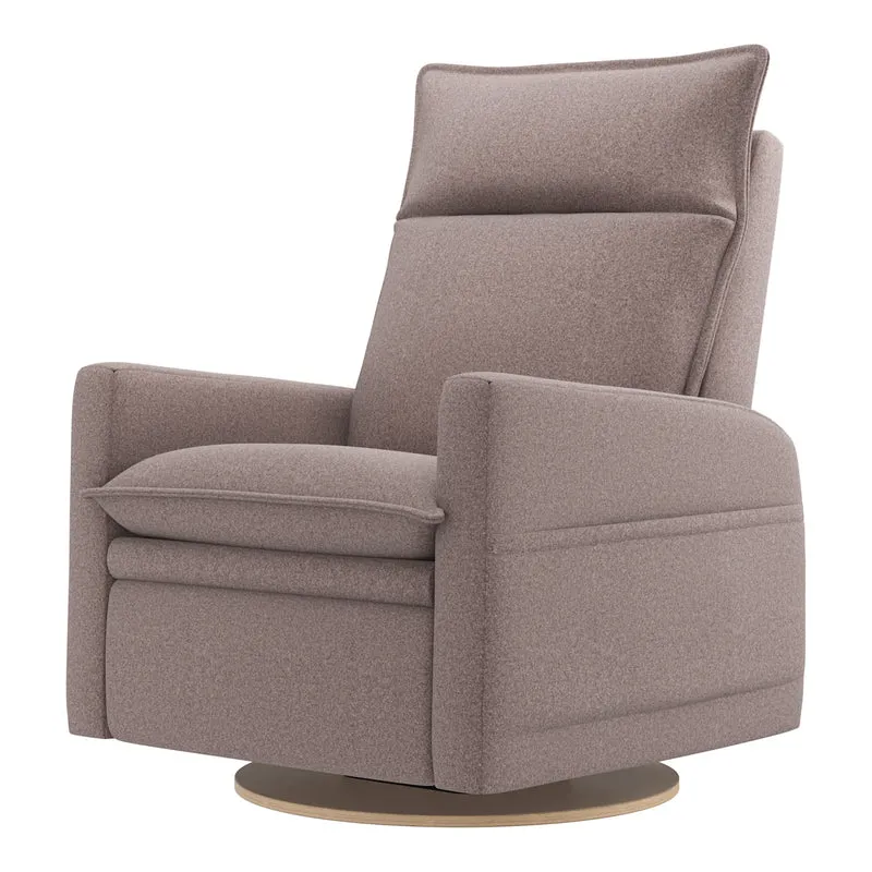 Grand Fauteuil Berçant et Pivotant Arya avec Mécanisme Électrique - Arlo Beige