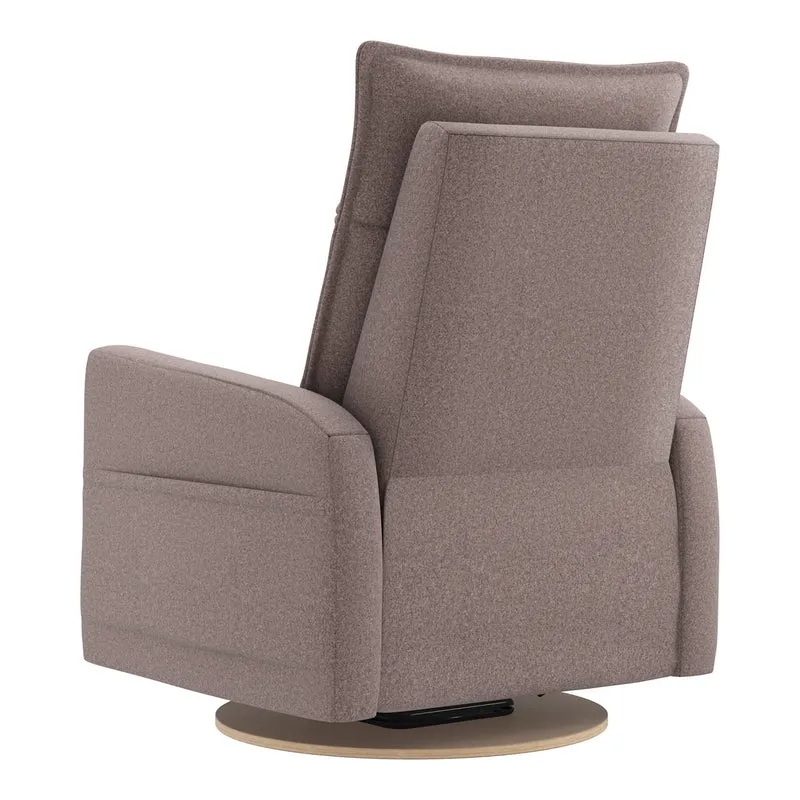 Grand Fauteuil Berçant et Pivotant Arya avec Mécanisme Électrique - Arlo Beige