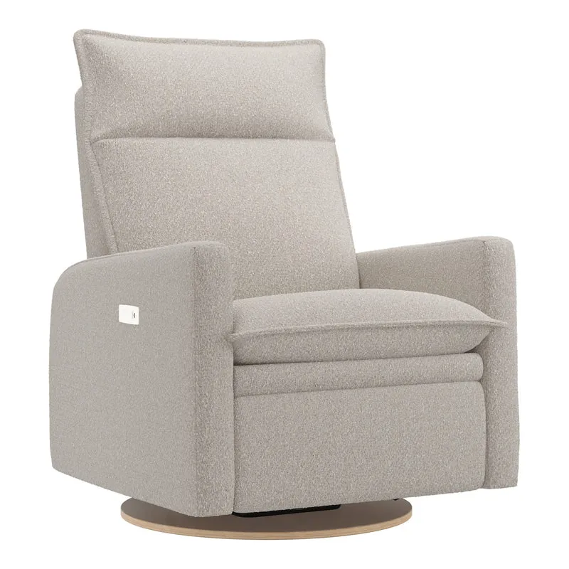 Grand Fauteuil Berçant et Pivotant Arya avec Mécanisme Électrique - Beyond Sheep Vanilla
