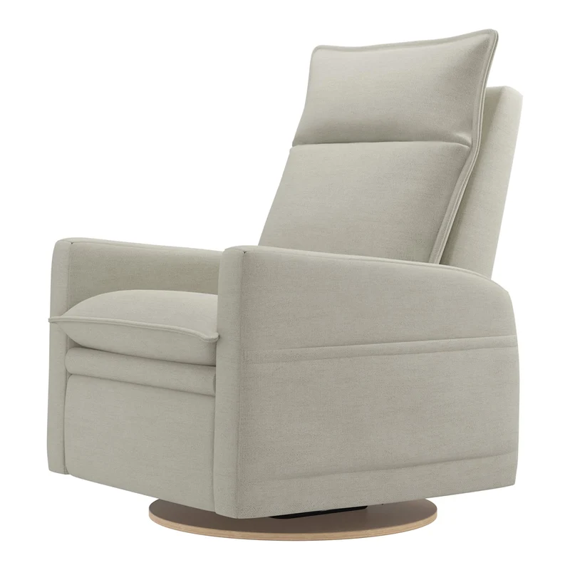 Grand Fauteuil Berçant et Pivotant Arya avec Mécanisme Électrique - Como Sand