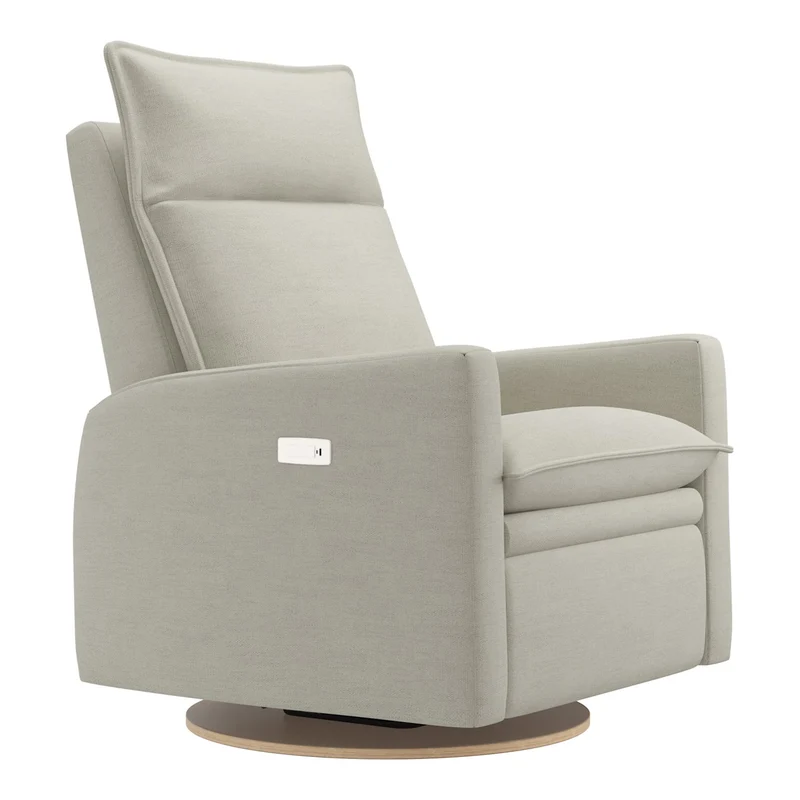 Grand Fauteuil Berçant et Pivotant Arya avec Mécanisme Électrique - Como Sand