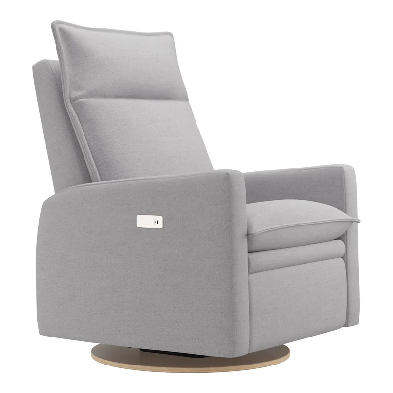 Grand Fauteuil Berçant et Pivotant Arya avec Mécanisme Électrique - Como Dove Grey