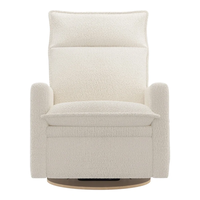 Grand Fauteuil Berçant et Pivotant Arya avec Mécanisme Électrique - Puppy Pearl