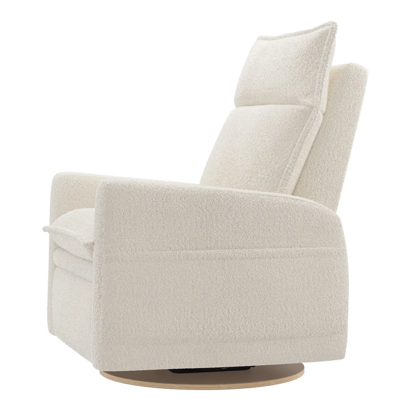 Grand Fauteuil Berçant et Pivotant Arya avec Mécanisme Électrique - Puppy Pearl